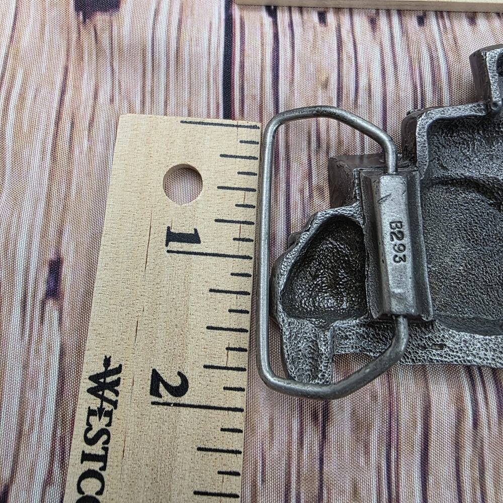 Vintage 1978 Indiana Metal Craft Truck Belt Buckle Semi Tractor Pewter USA - Picture 10 of 10